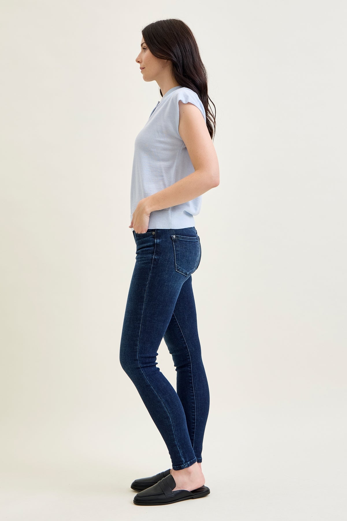 Gia High Rise Super Dark Skinny Jeans