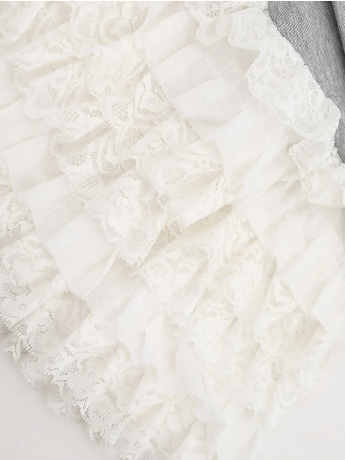 Layered Tulle Mini Skirt with Contrast Waistband