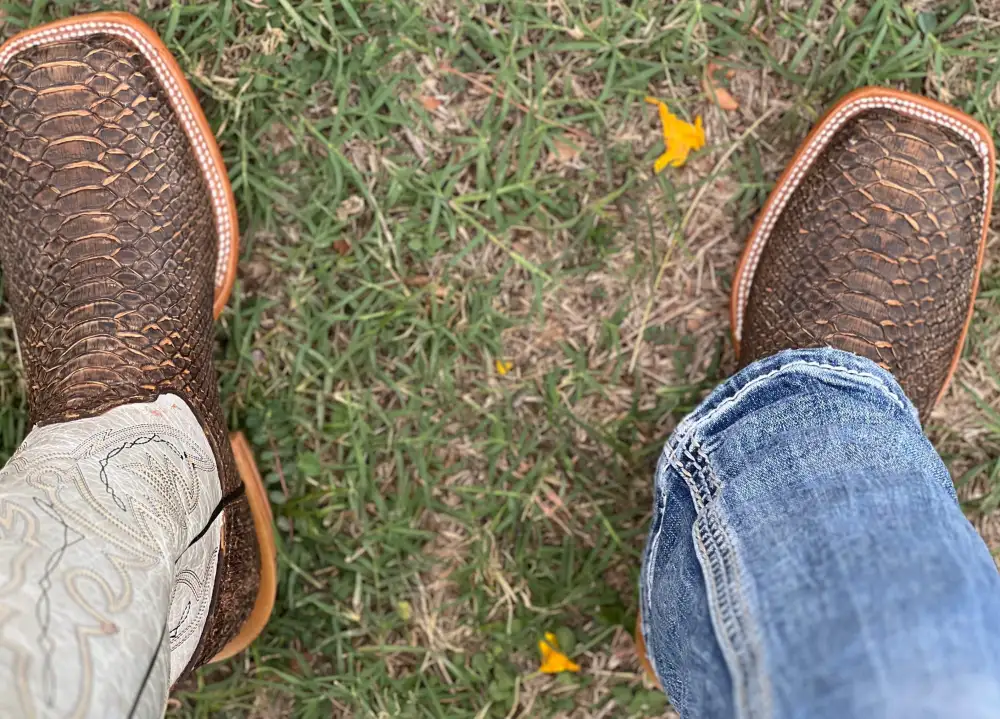 Men’s Genuine Cooper Color  Python Boots