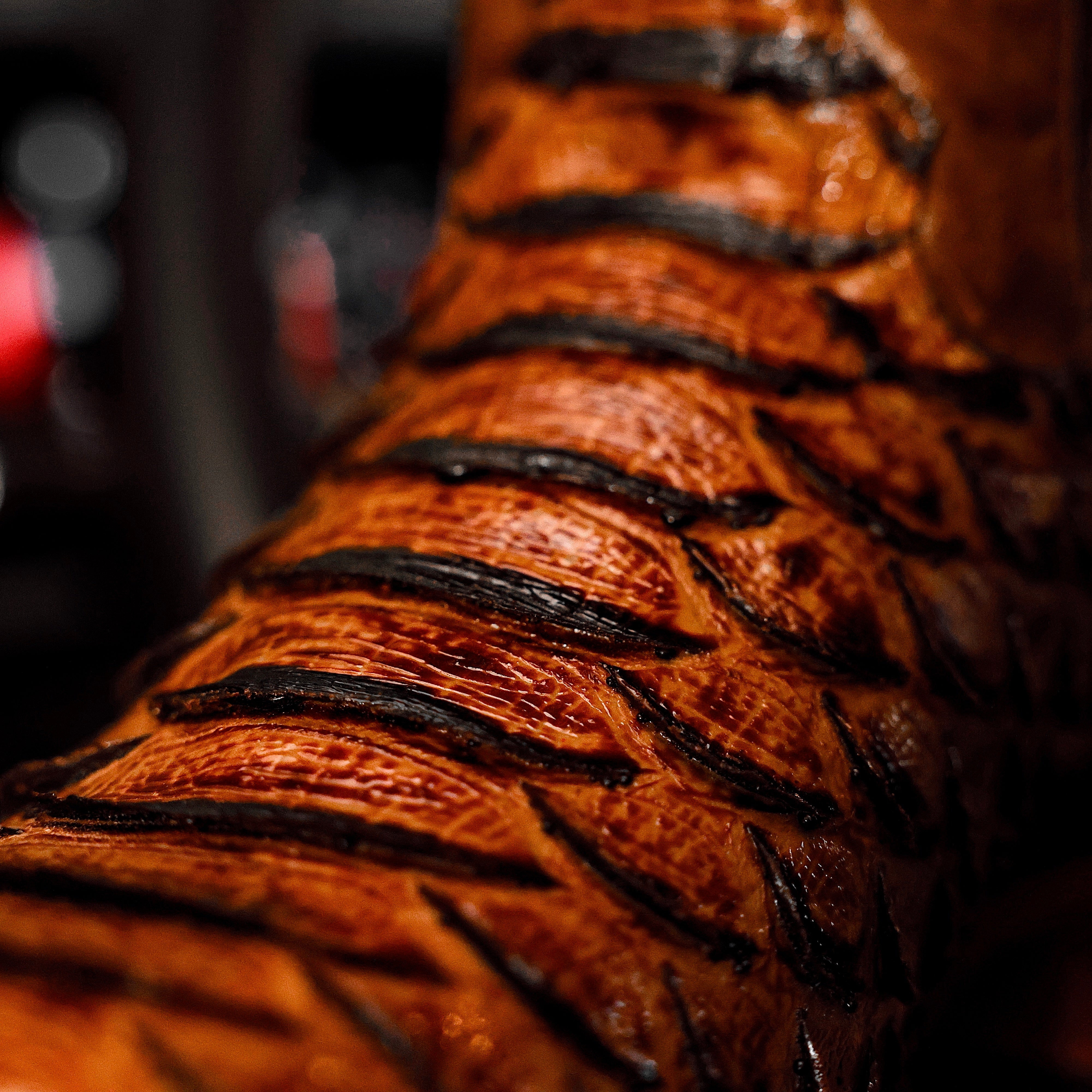 Honey Cognac Python Leather Boots - Square Toe