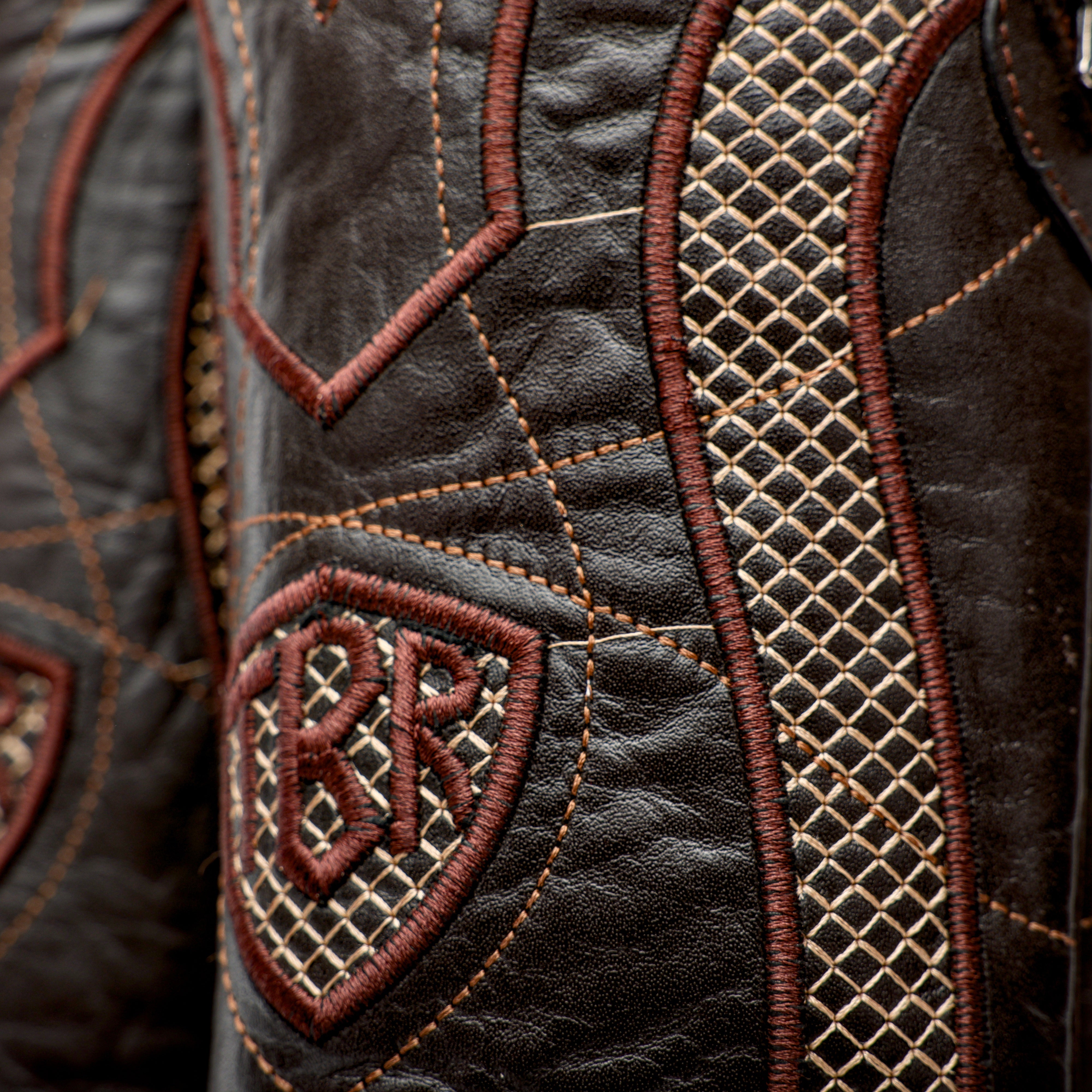 Chocolate Brown Caimán Hornback Leather Boots - Square Toe