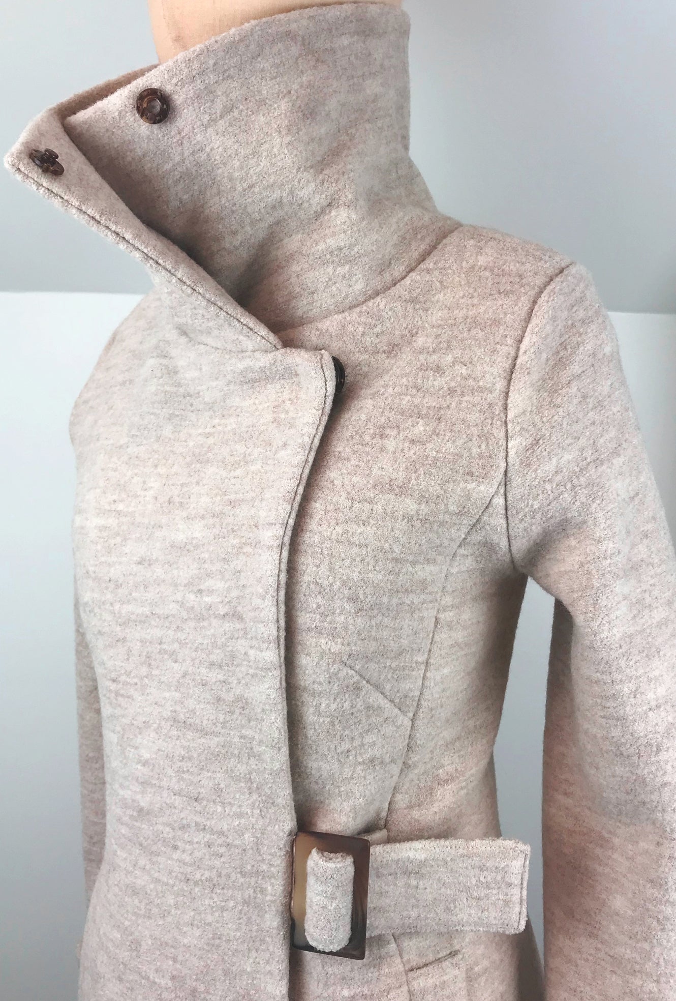 SANDSTONE COWL NECK COAT