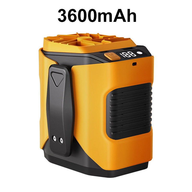 🏖️Sale For 50% OFF🌀6000mAh Multifuntion Waist Fan with 100 Speeds & Flashlight🌬️⚡