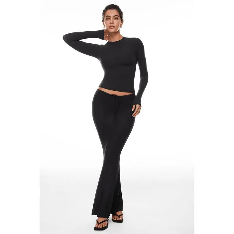 Inbarely Soft Single-Layer Basic Long Sleeve Shirts