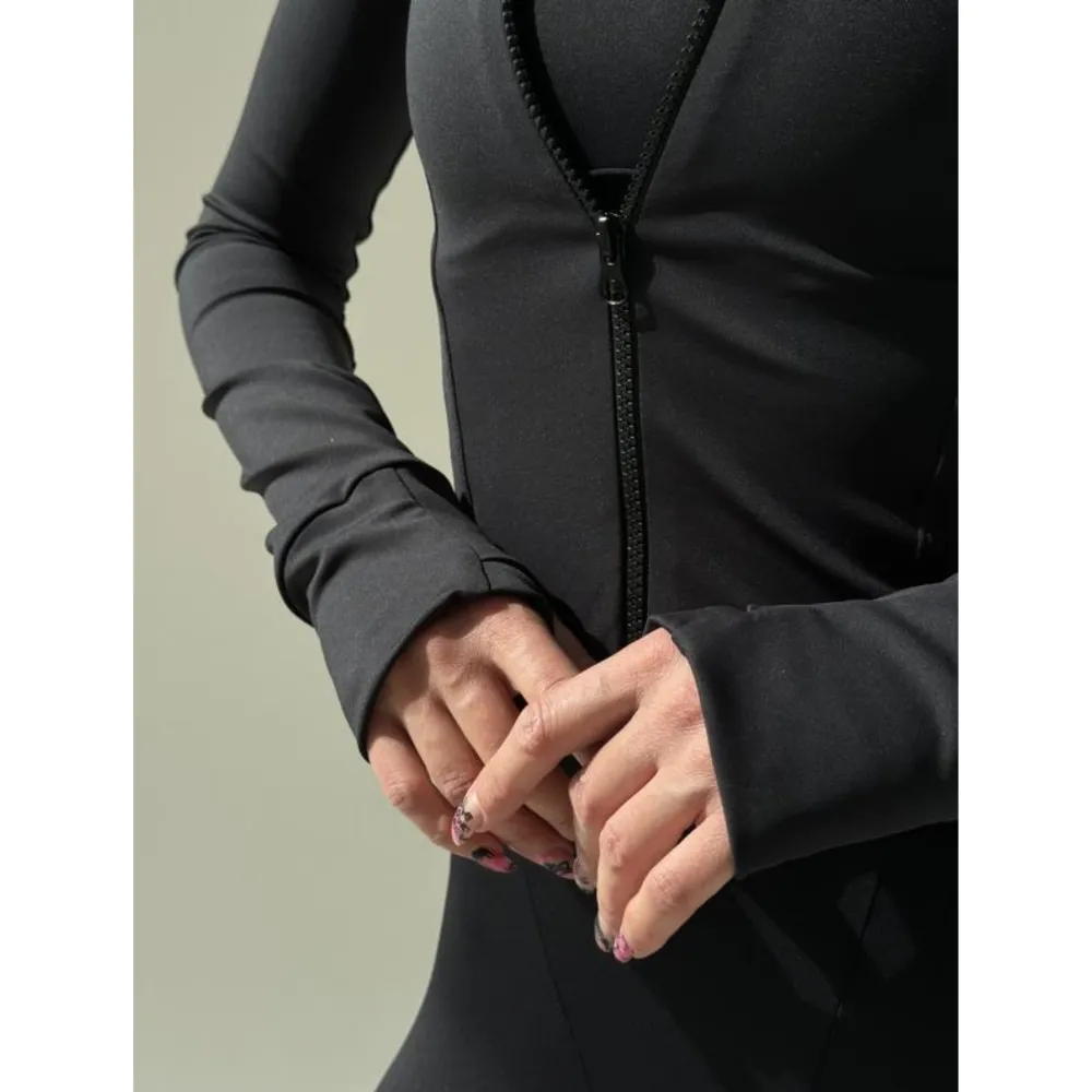 Women's Cropped Zip-Up 2-Piece Set