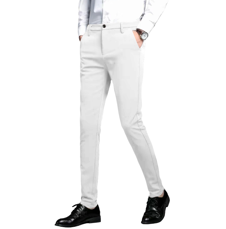 Men's Slim Fit Stretch Dress Pants – Skinny Tailored Suit Pants for Business Casual & Formal Wear