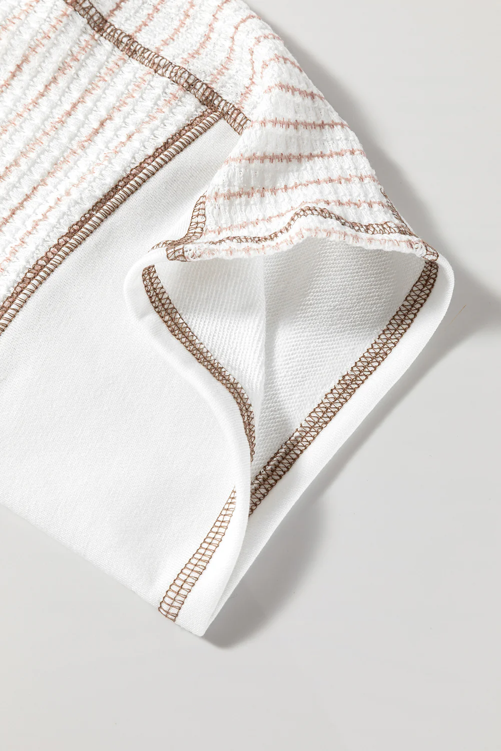 Striped Bracelet Sleeve Raglan Patchwork Top