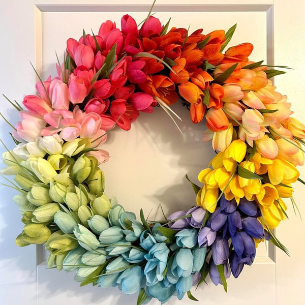 UV Resistant Lifelike Artificial Tulips Flowers