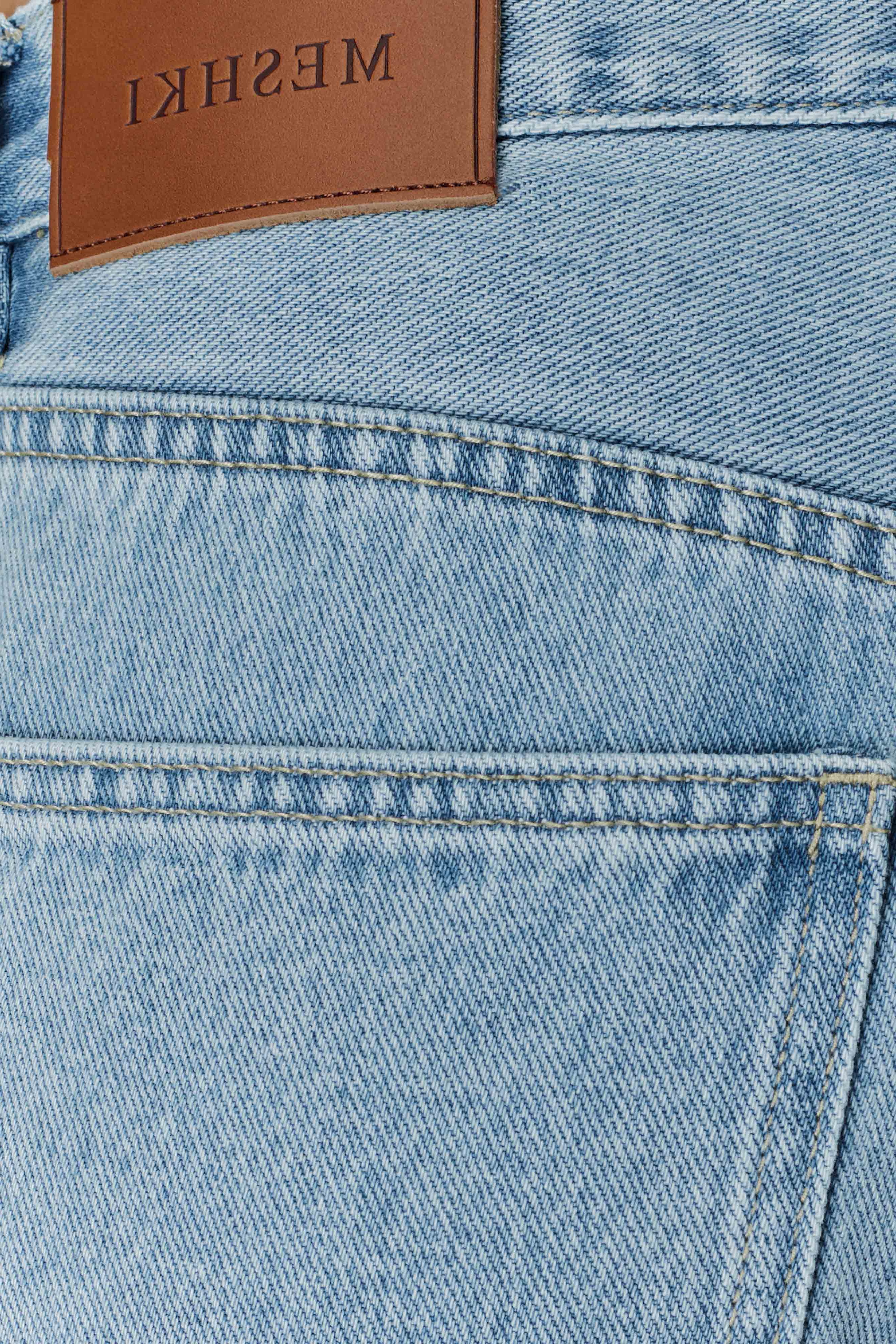 Blue Mid Rise Denim Jeans