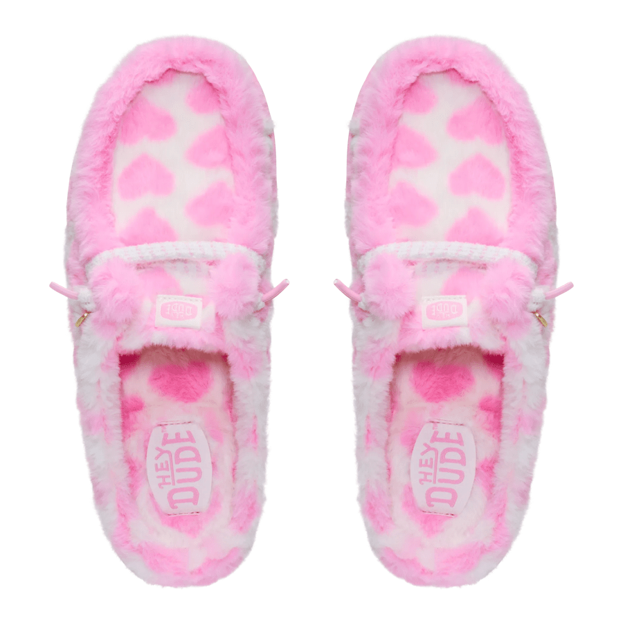 Wendy Slipper Hearts - Pink/White