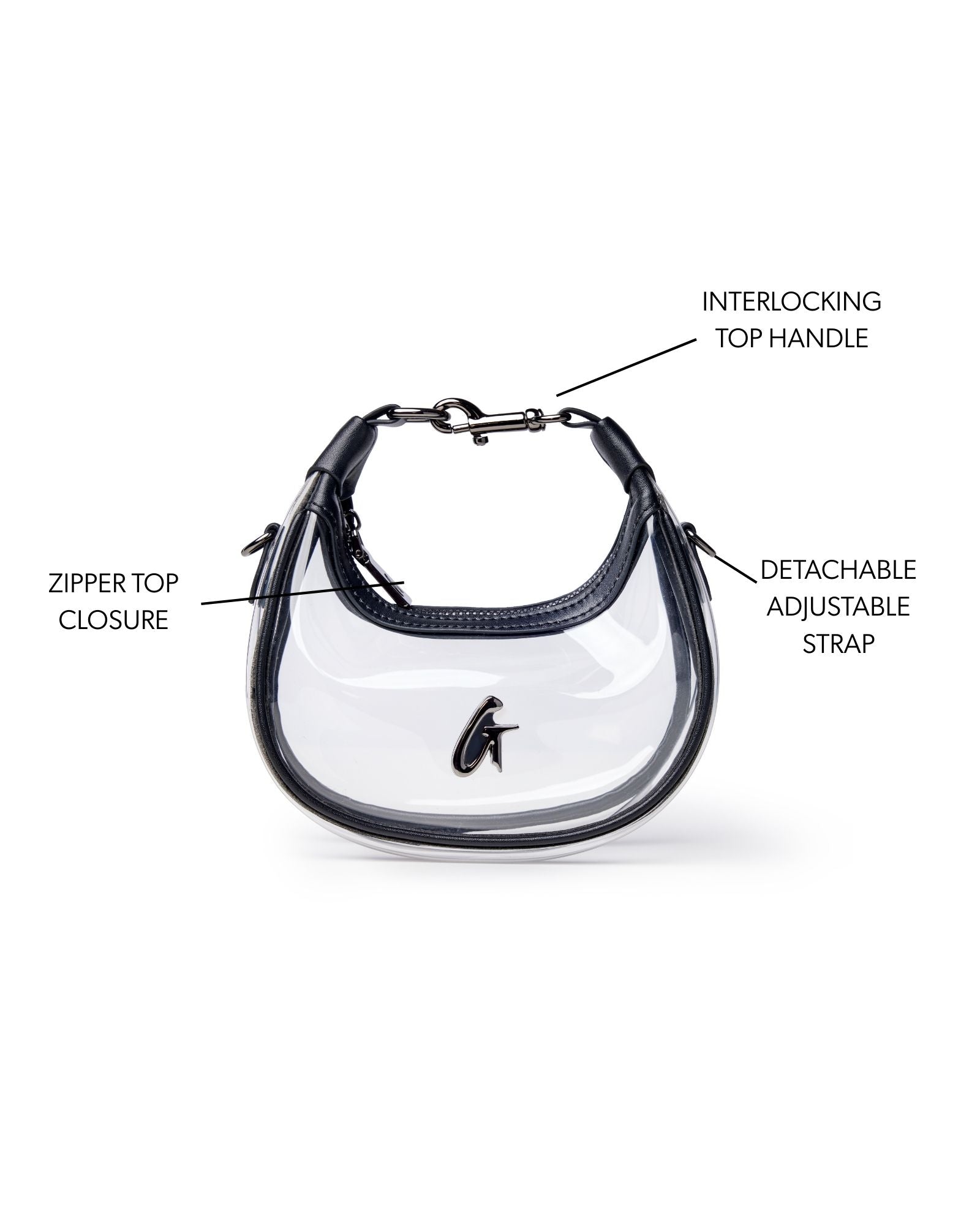 NANO CLEAR HOBO BAG - CLEAR