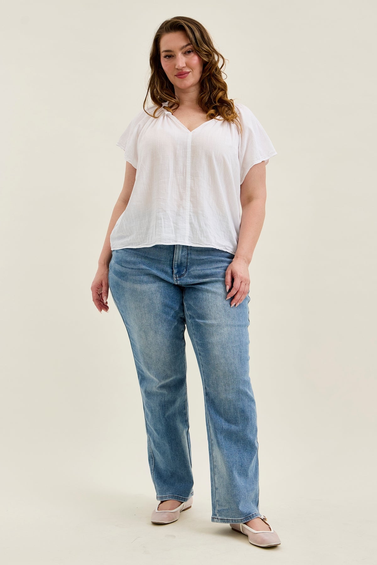 Kamila High Rise Tummy Control Straight Jeans - PLUS