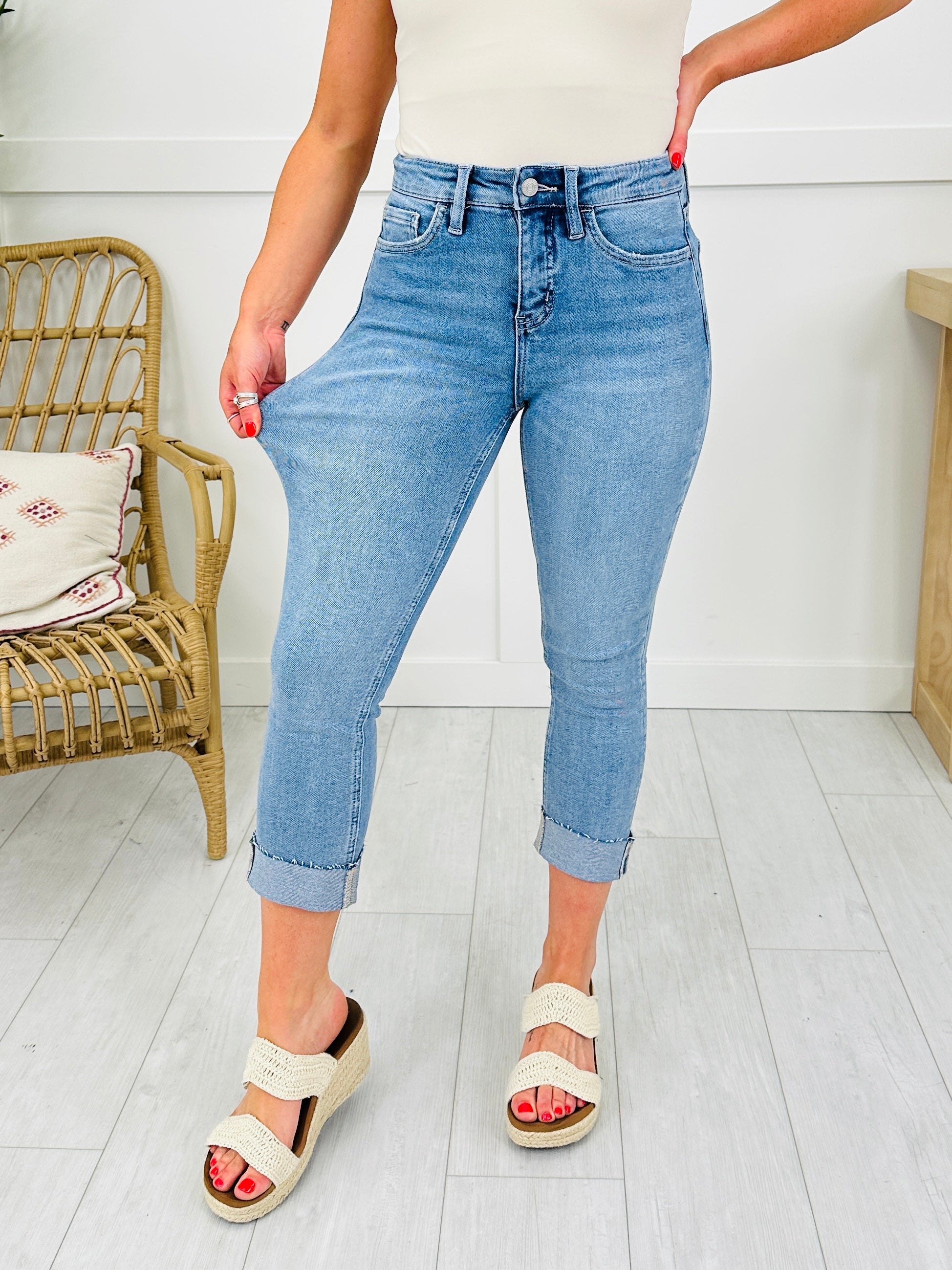 Dreaming of Summer Tummy Control Capri Jeans