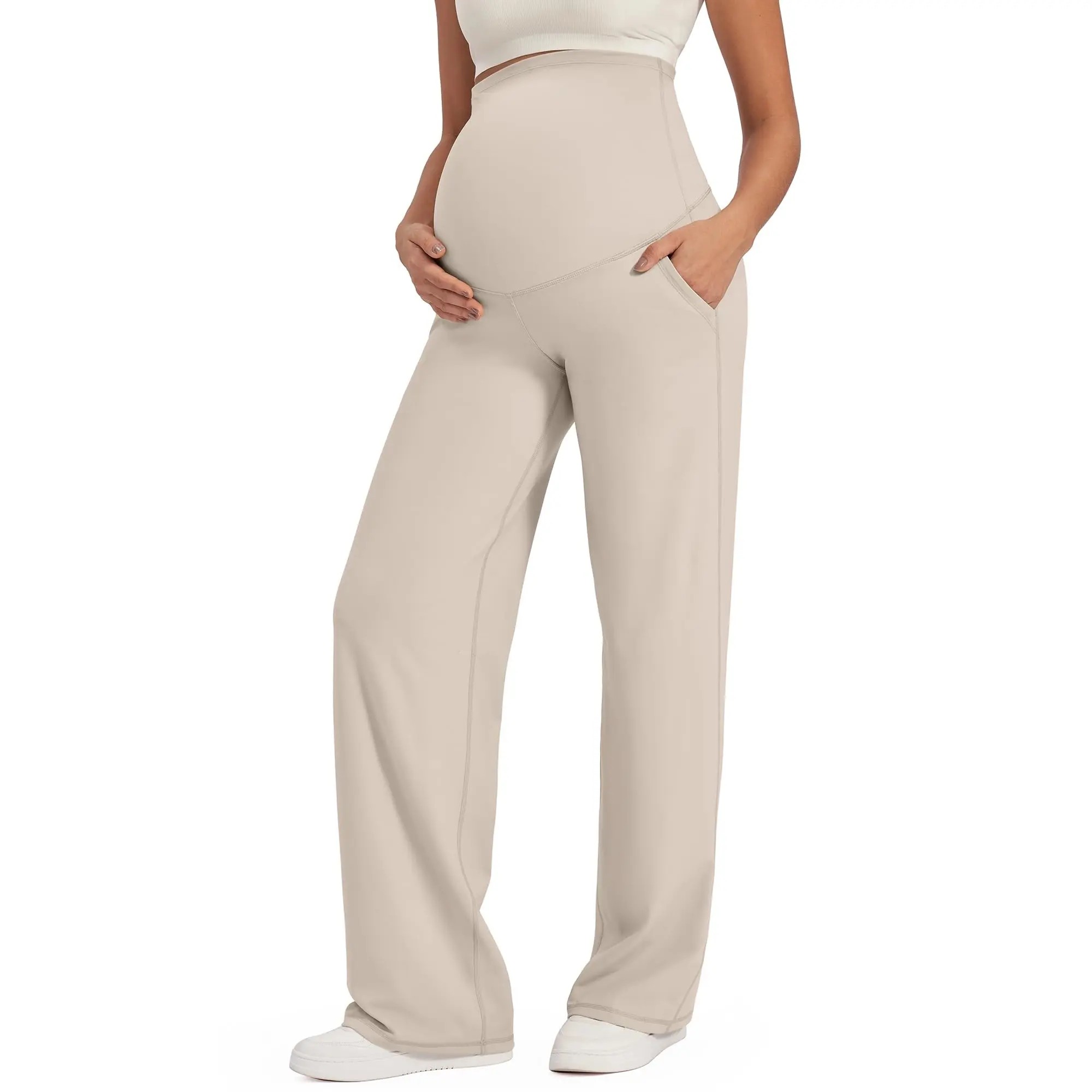 🔥Maternity Wide Leg Pants for Comfortable Pregnancy Pregnant Prenatal