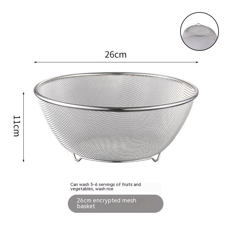 Stainless Steel Mixing Bowl & Mesh Sieve
