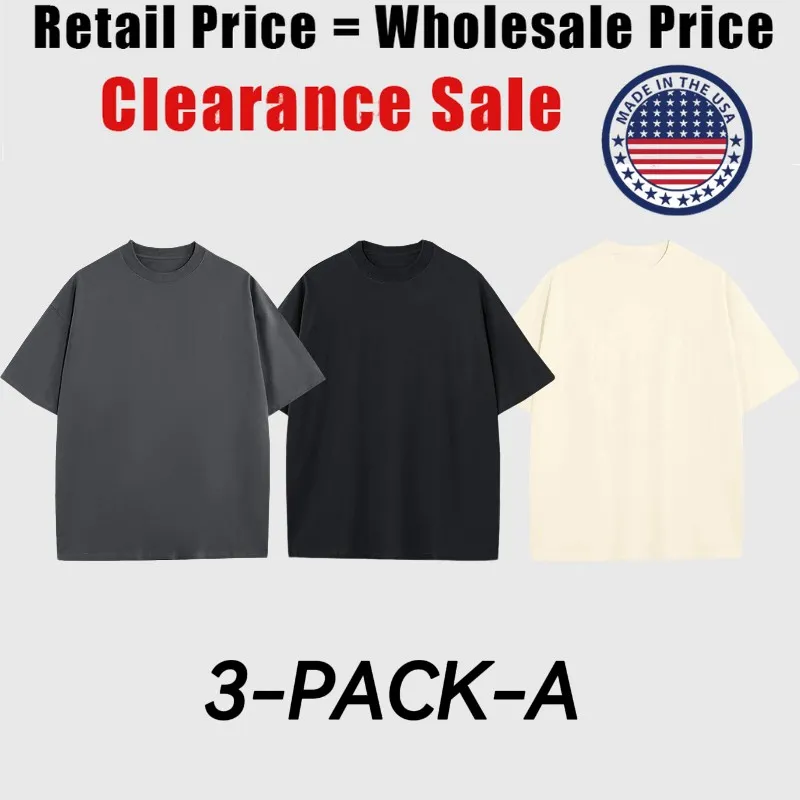 Men’s Multi-Pack Heavyweight 100% Cotton Drop Shoulder Fashion Tees