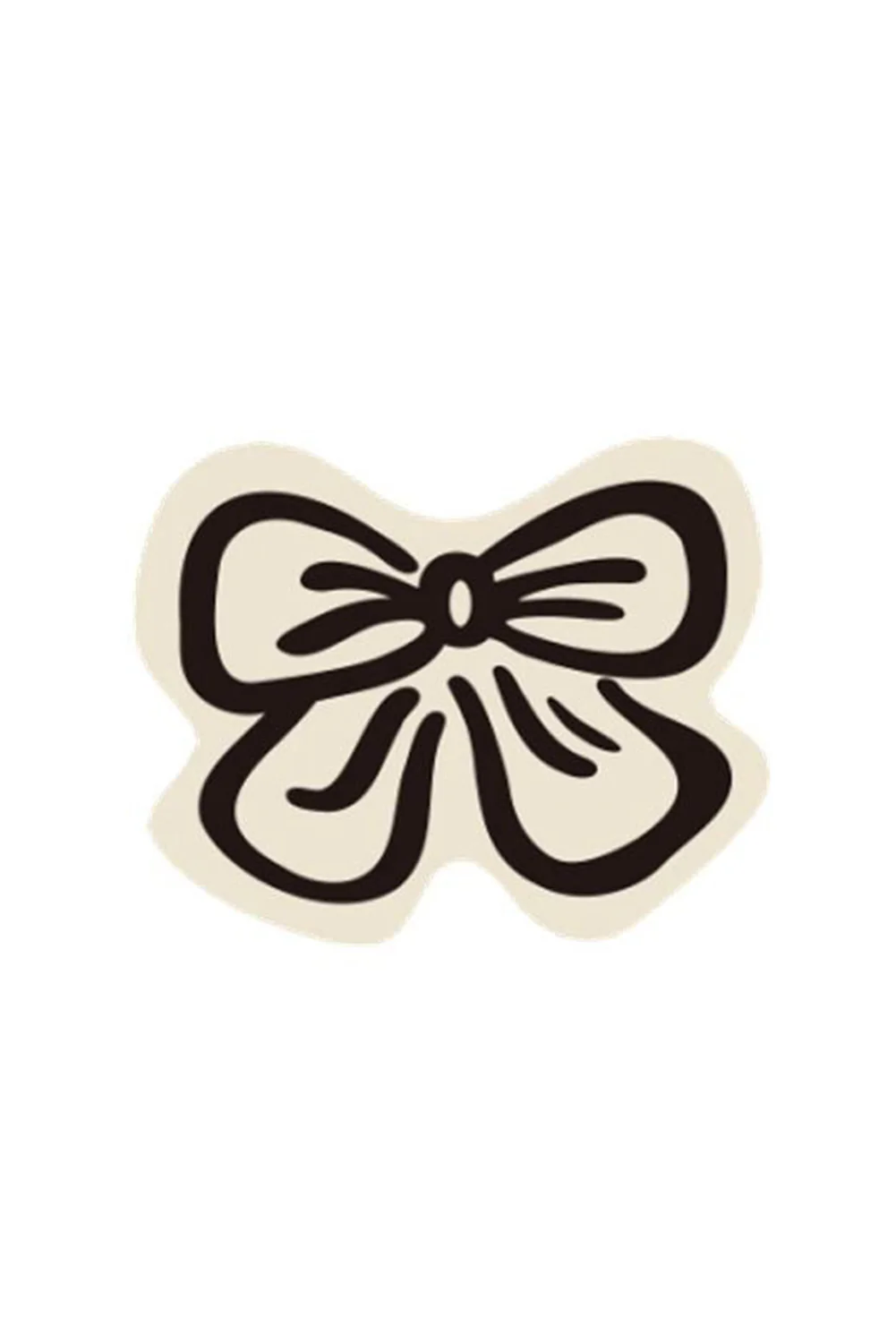White Bowknot Pattern Irregular Soft Door Mat