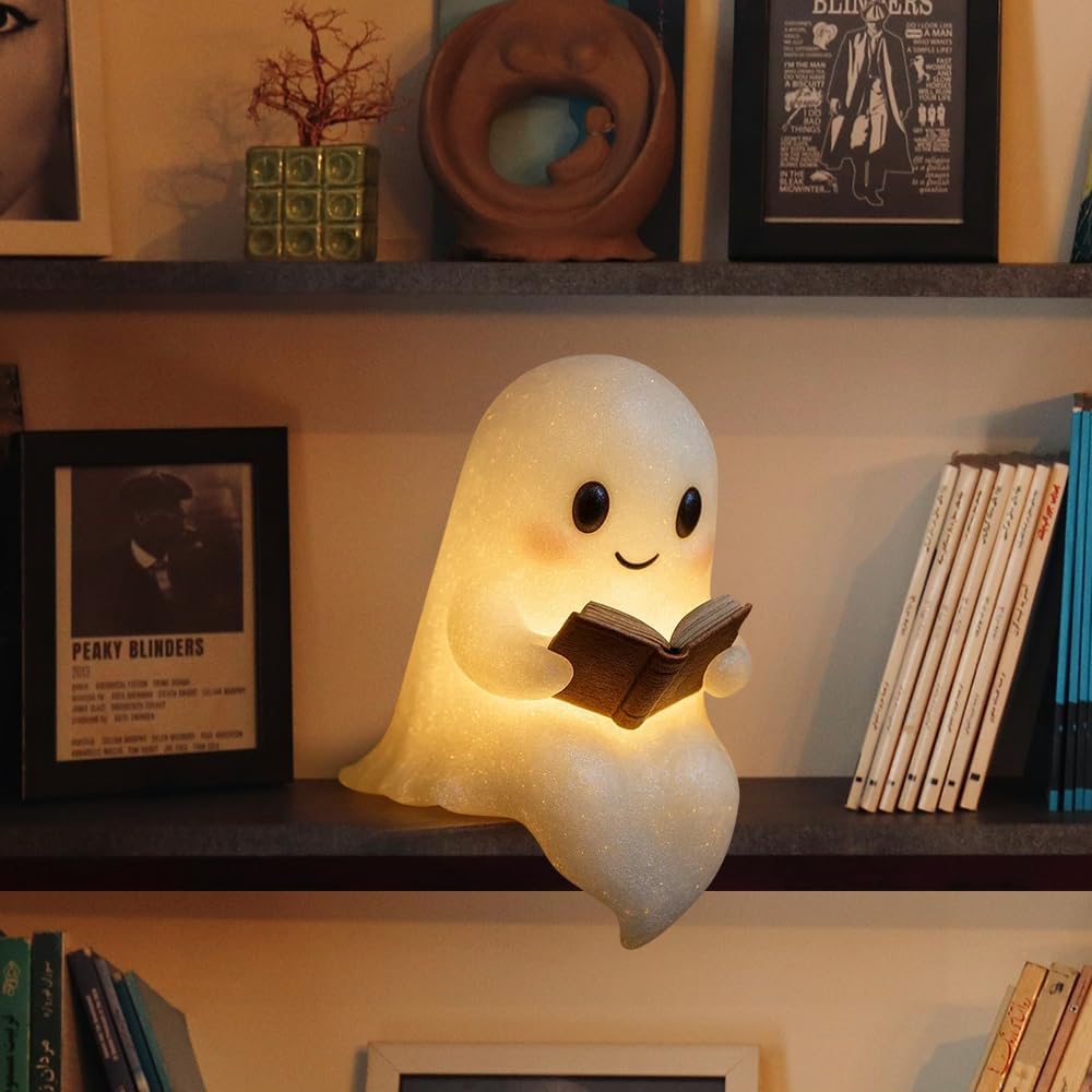 Cute Ghost Reading Book Lamp