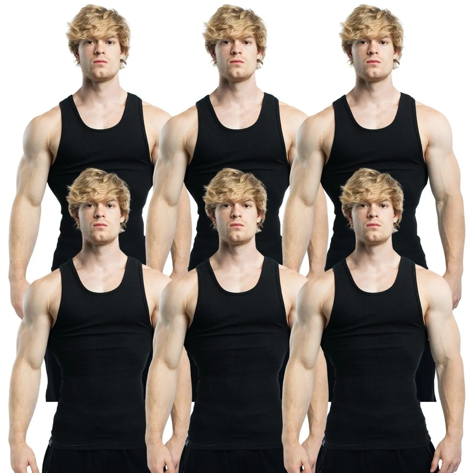Men’s Slim-Fit Stretchy Ribbed Tank Top