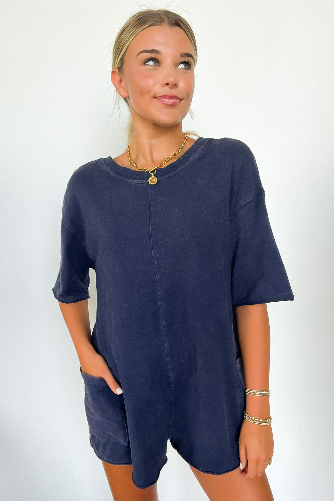 Short Sleeve Relaxed Romper