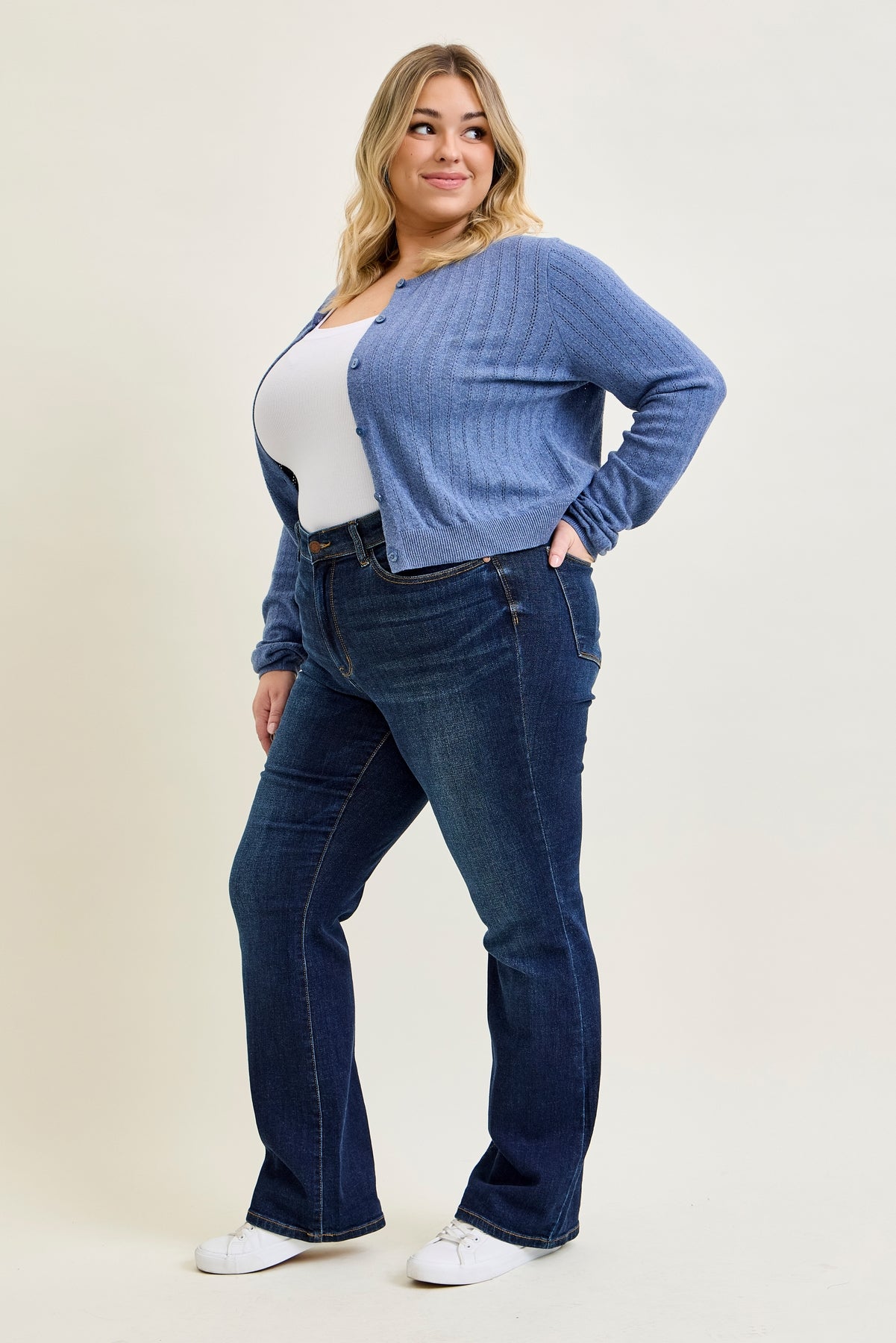 Daisy Dark Dream Mid Rise Bootcut - PLUS