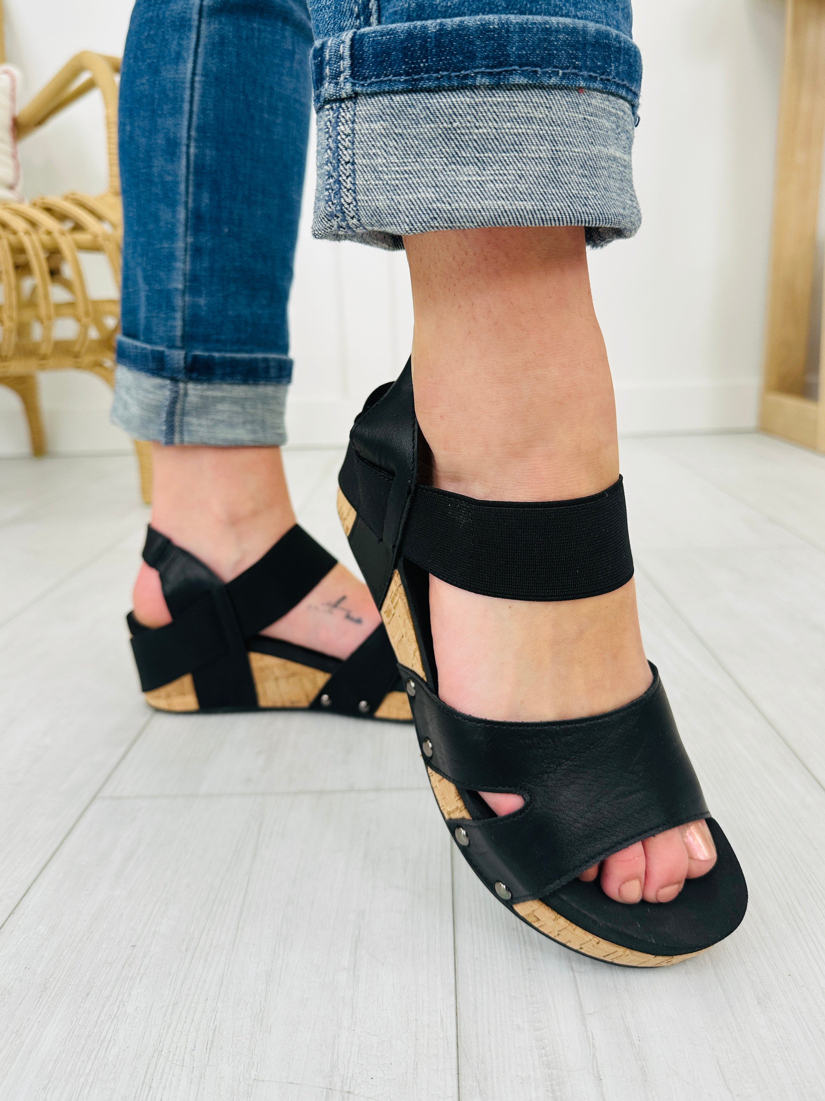 Sleek Step Wedges In Black