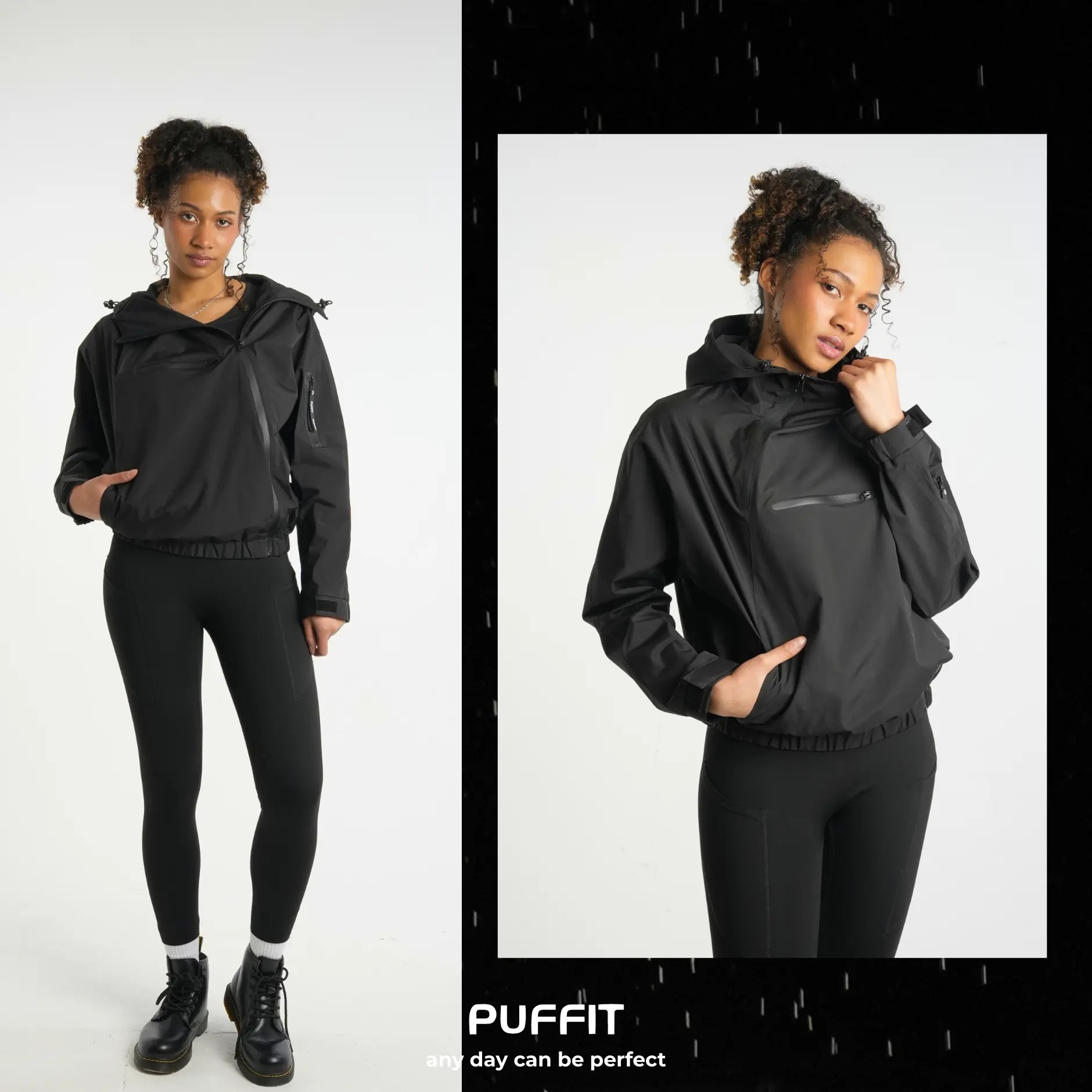 Women's Asymmetric Zip Waterproof Hoodie Jacket