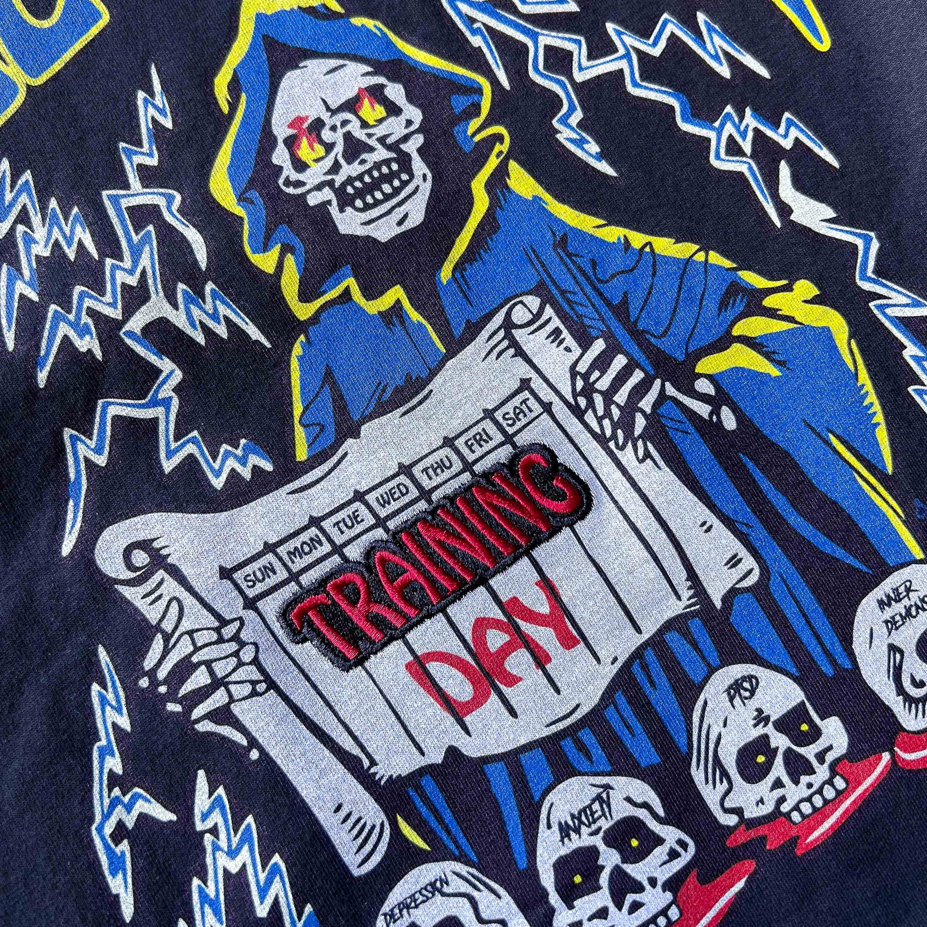 OVERSIZED HEAVYWEIGHT TRAINING DAY CREW NECK - BLACK