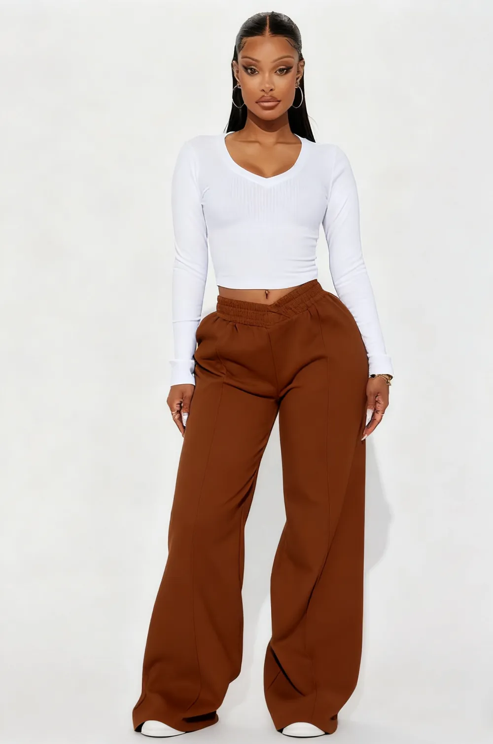 Wide Leg Elastic Waist Lounge Pant