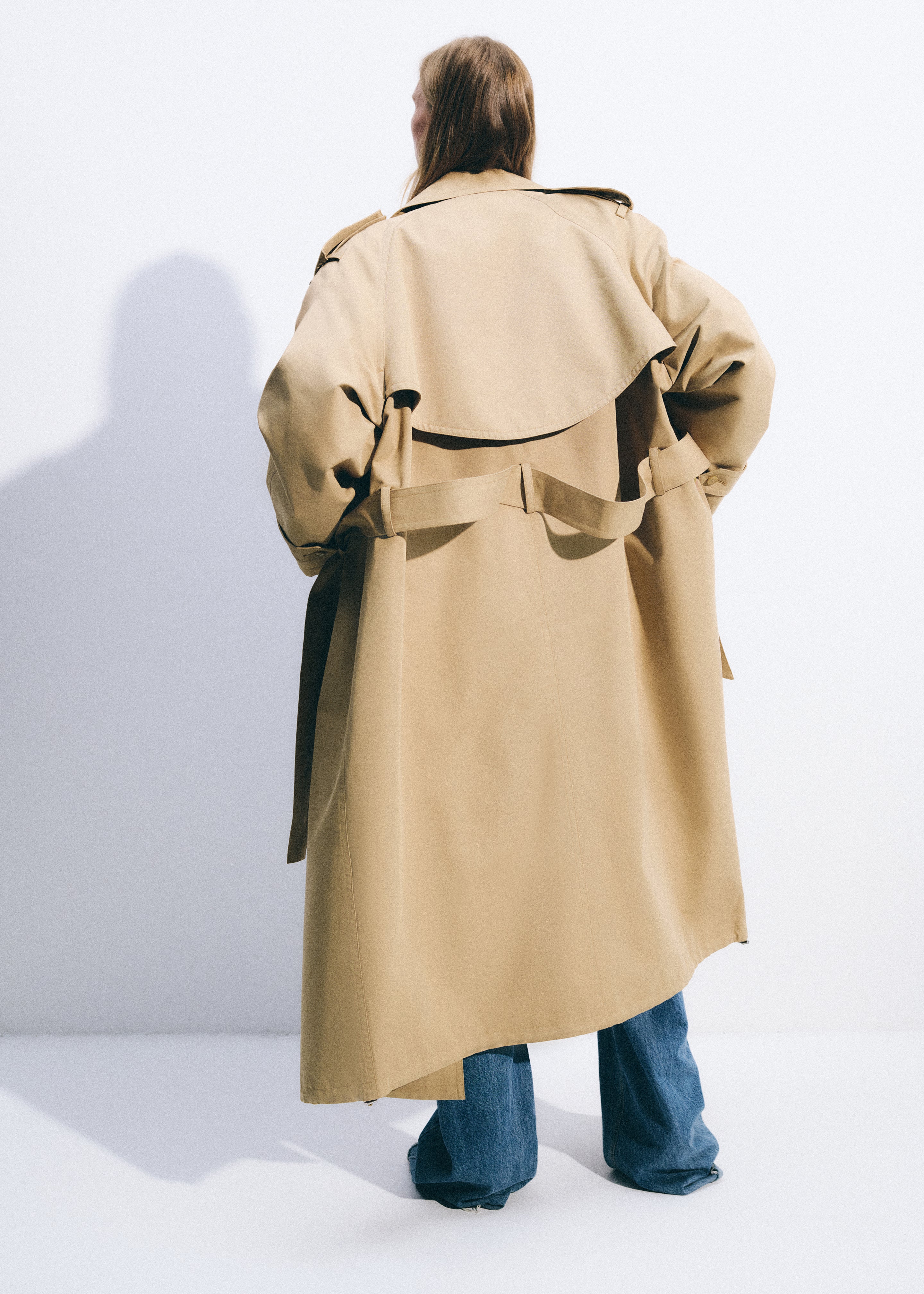 Riva Cotton Trench Coat - Camel