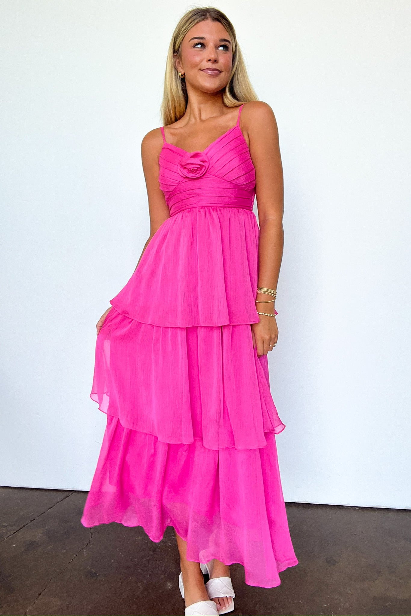 Tiered Floral Ruffle Dress