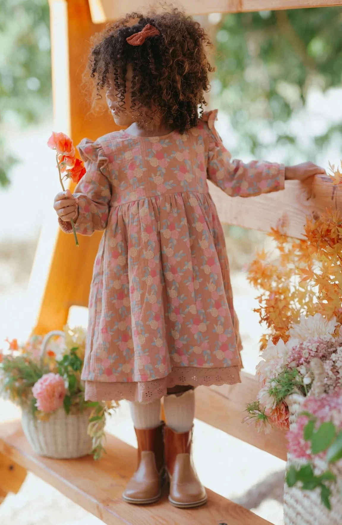 Leilah Dress - Caramel Roses