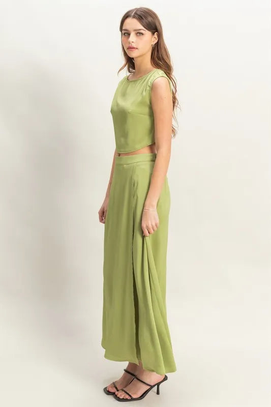 Sleeveless Top and Maxi Skirt Set