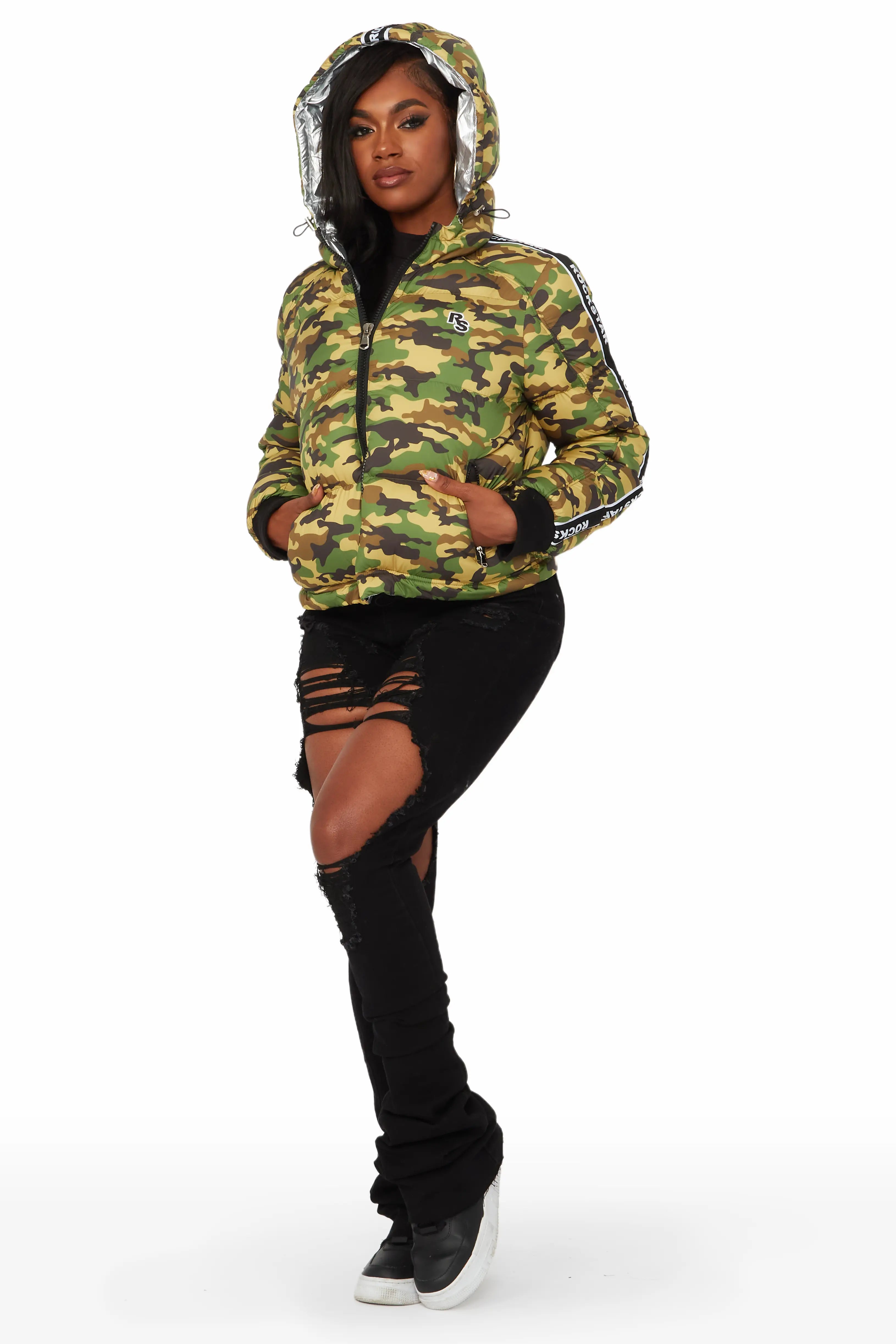 Jackey Camo Puffer Jacket