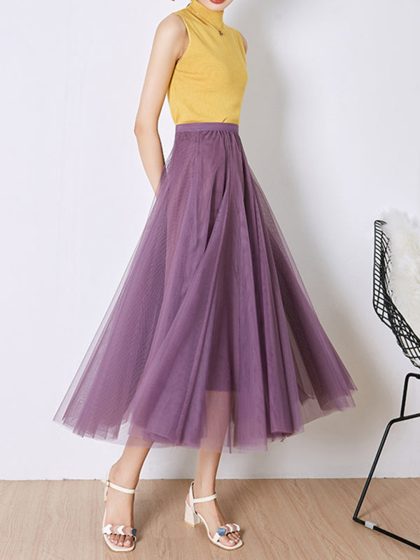 A-Line Skirt Midi Skirt