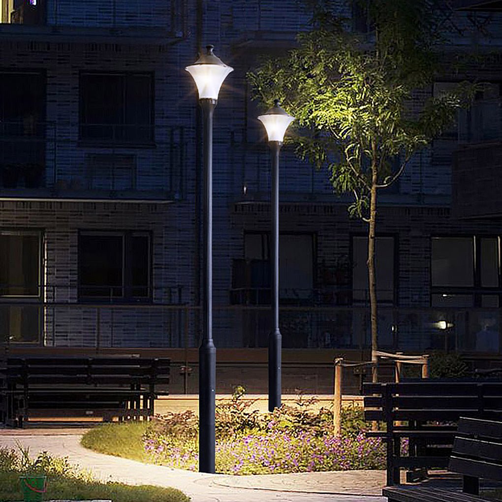 Waterproof LED Black Modern Public Lighting Heavy Duty Outdoor Lamp Post