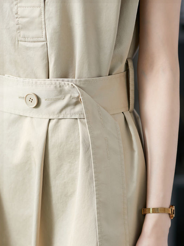 Bandage Solid Color Plus Size Short Sleeves Lapel Midi Dresses