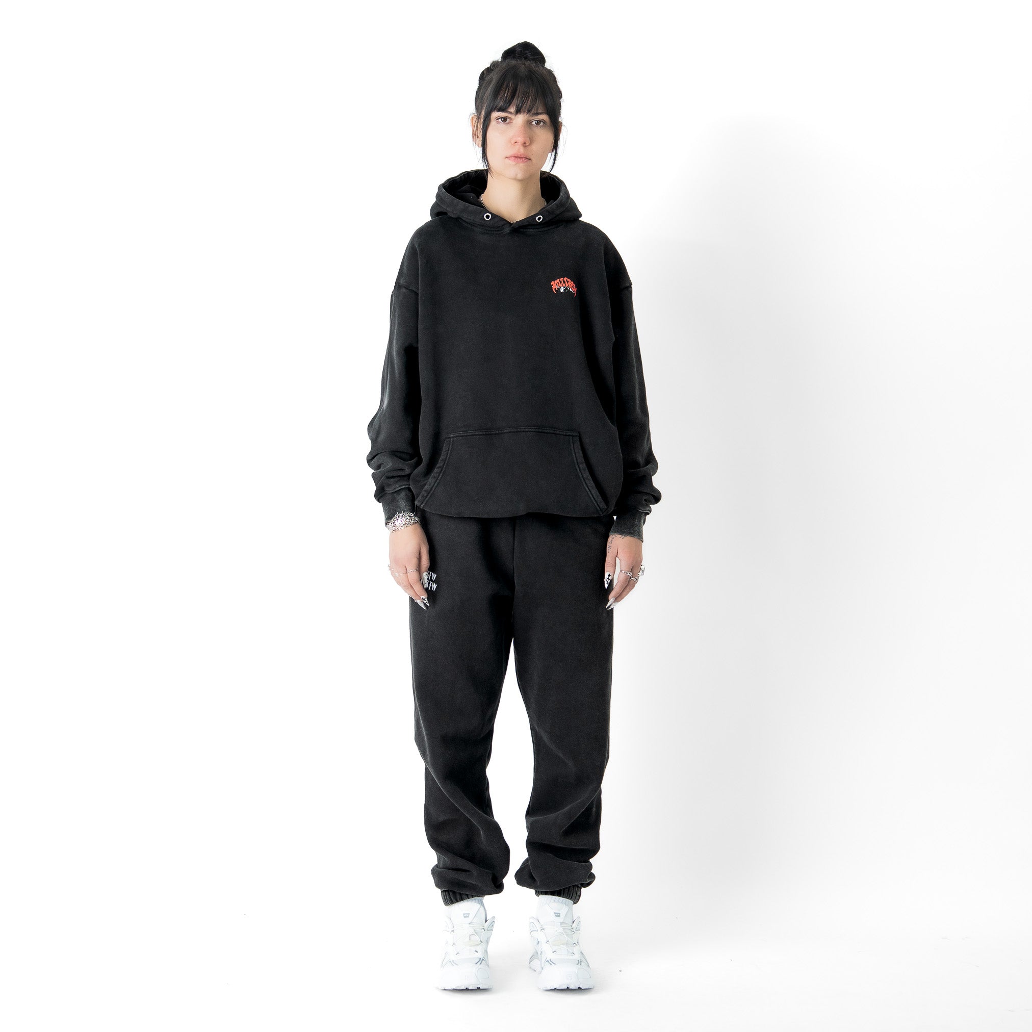 OVERSIZED LUX DUALITY HOODIE - BLACK