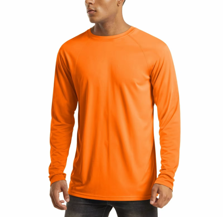 Men's UPF 50+ Long Sleeve Sun Protection Shirt – Quick Dry Lightweight Rashguard T-Shirt for Hiking, Swimming, and Outdoor Workouts
