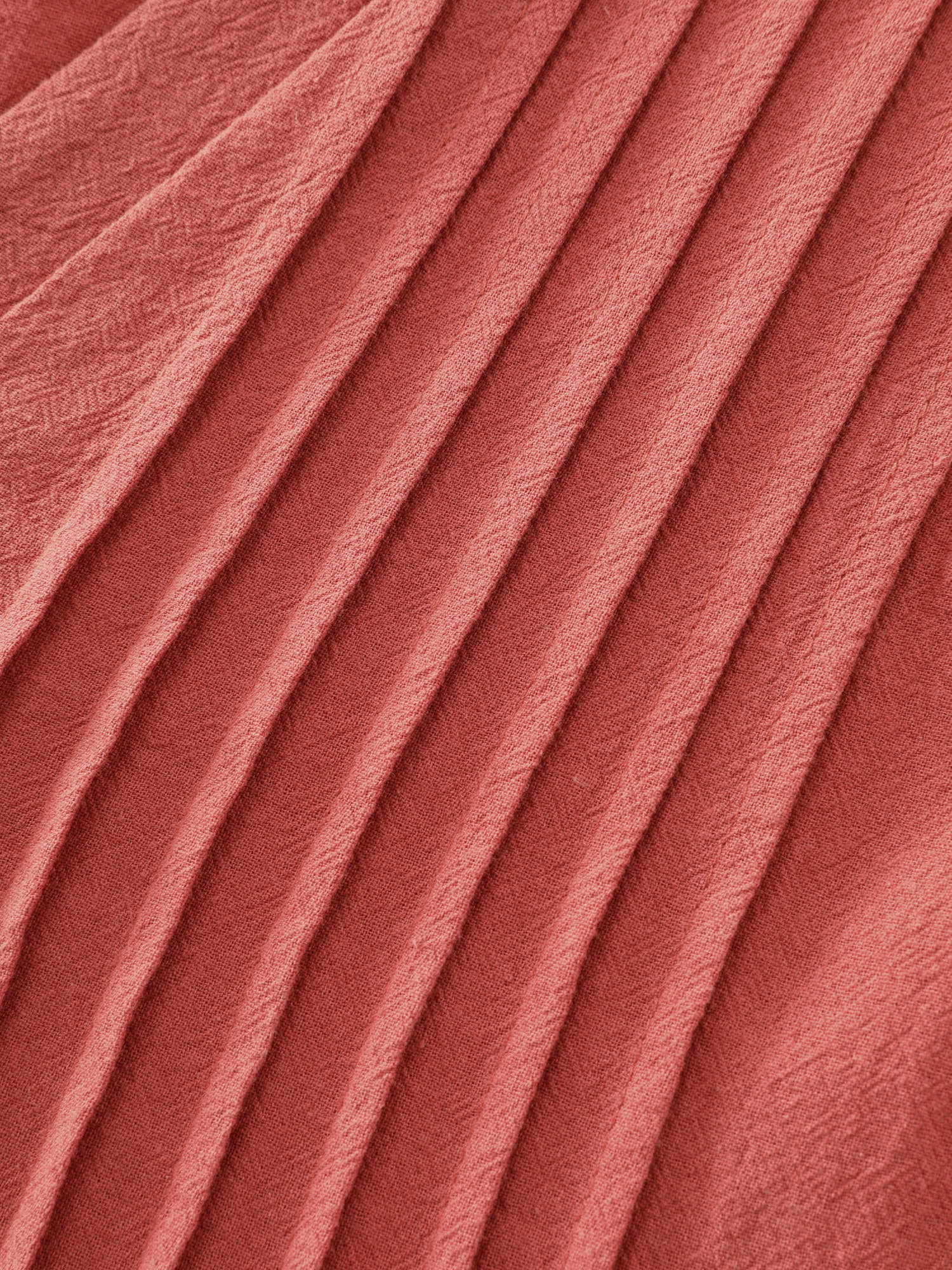 Pure Cotton Pleated Side V-Neck Romper