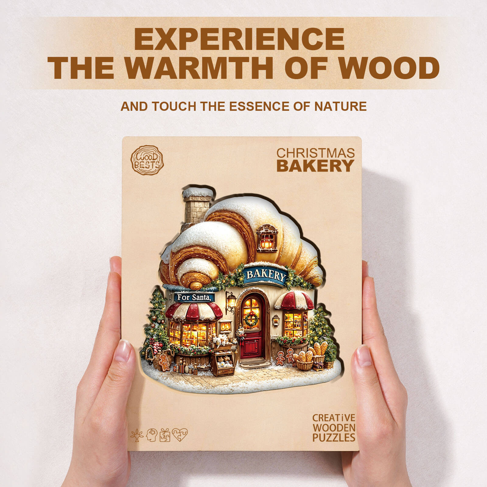 Christmas Bakery Wooden Jigsaw Puzzle