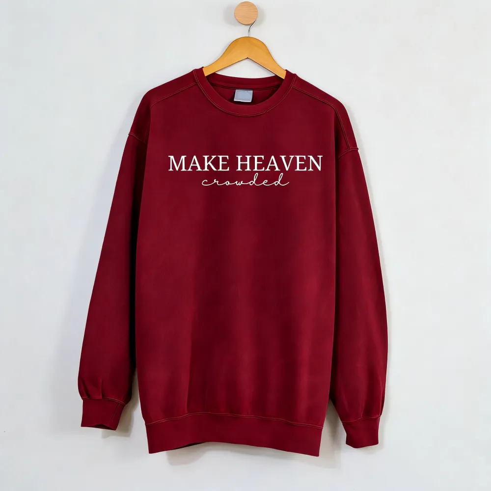 Make Heaven Crowded Embroidered Sweatshirt