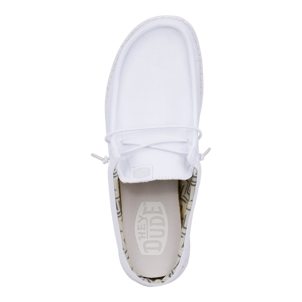 Wally Slip Stretch Canvas - White/White