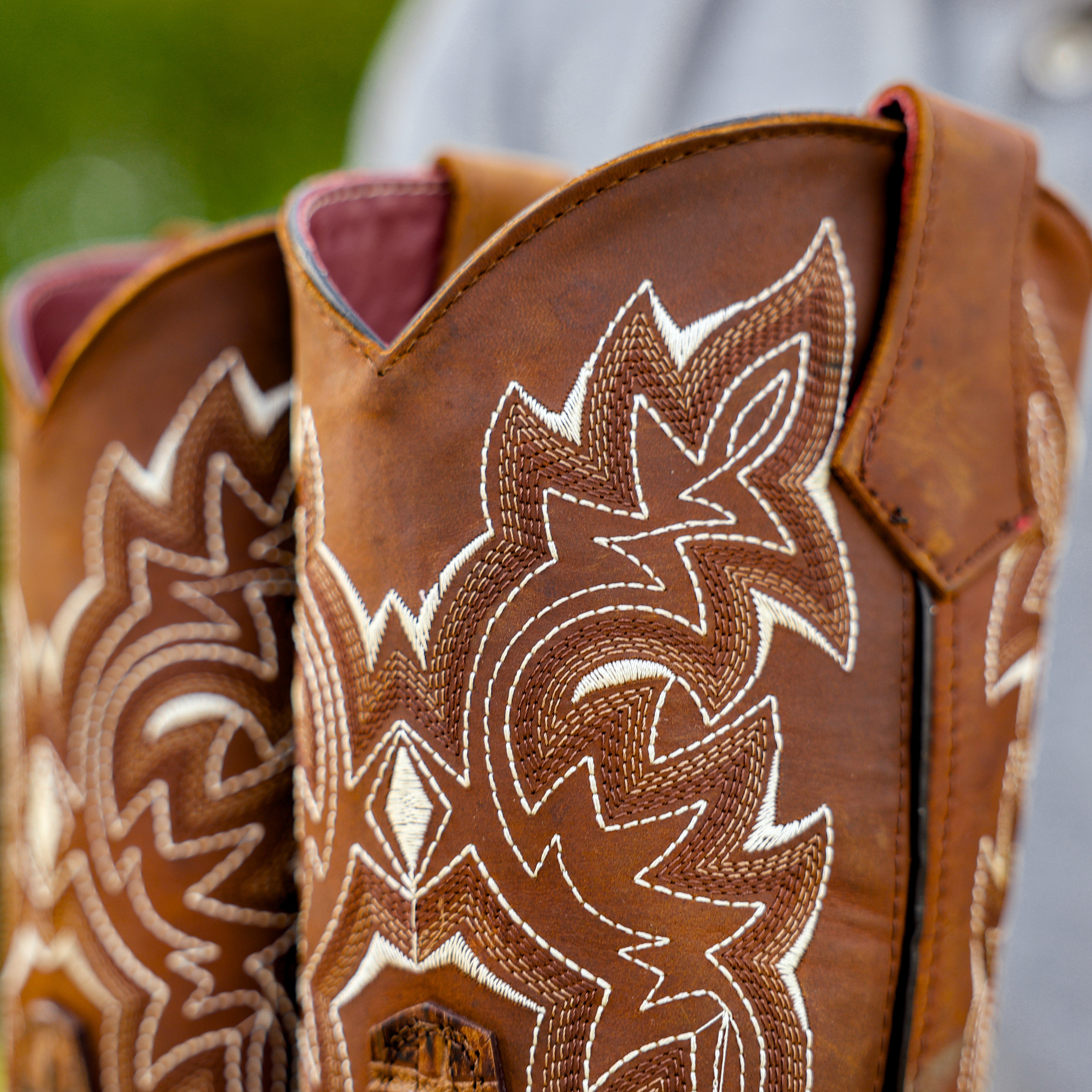 Honey Caiman Belly Leather Boots With 3D Lightweight Sole - Composite Toe