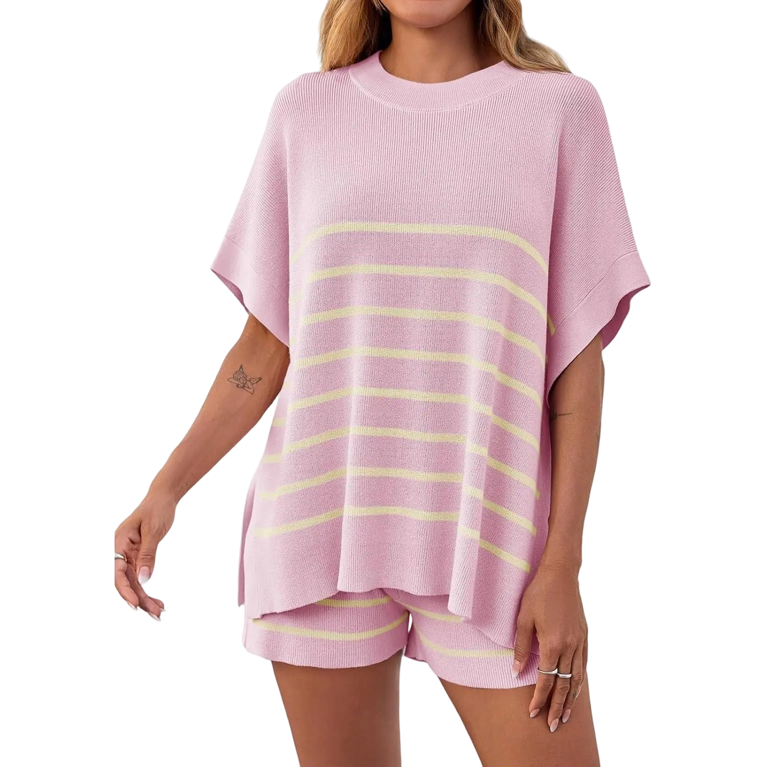 Women's Oversized Stripe Lounge Set