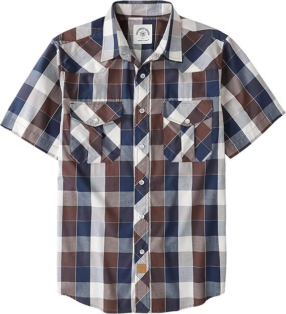 Men's Ely Cattleman Short Sleeve Stripe Western Snap Shirt