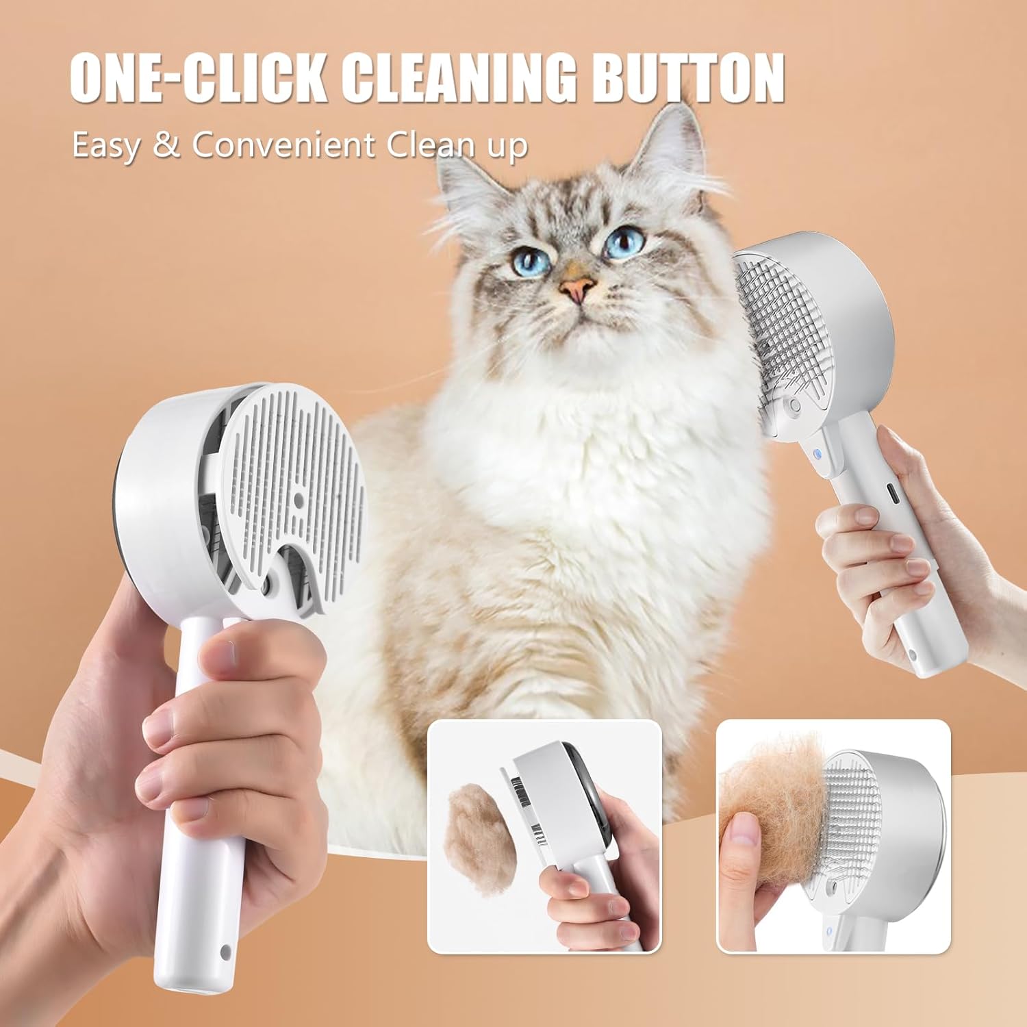 4 in 1 Grooming Spritz Defur UV Steam Brush For Cats