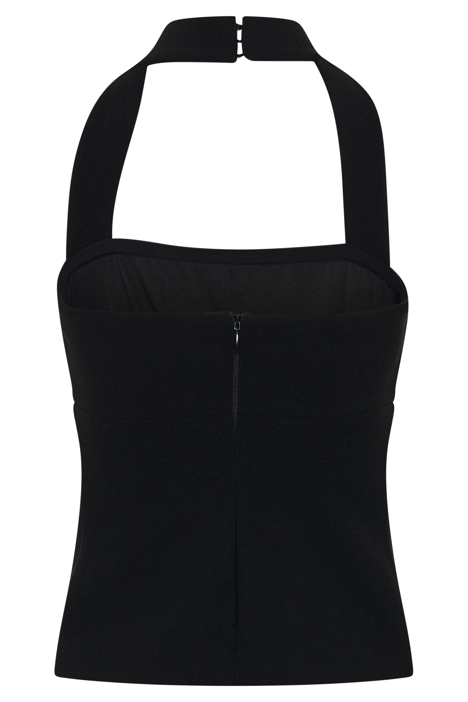 Black Suiting Halter Top
