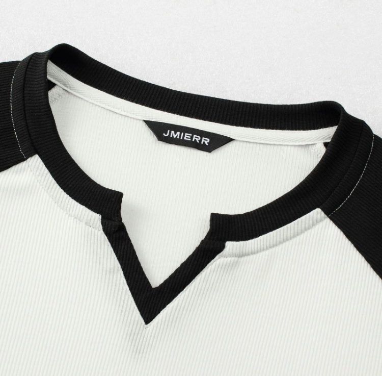 Men's Muscle Fit V-Neck Longline Henley Shirt – Slim Athletic Gym Workout T-Shirt