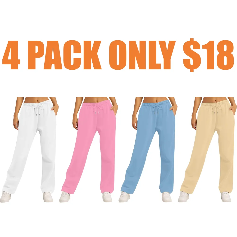 Women's Wide Leg Loose-Fit Fleece Sweatpants